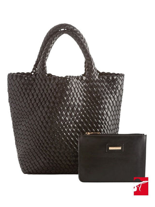 Shiraleah Blythe mini woven tote NEW 15 x 10.5