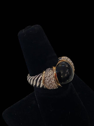 David Yurman Onyx & Diamond ring size