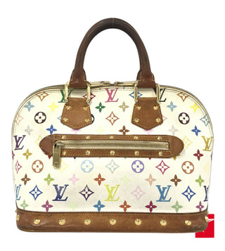 Image of a pre-loved Louis Vuitton Alma handbag