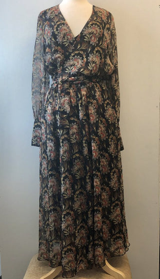 Oscar de la Renta silk midi floral dress