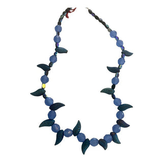 Dragon Bee blue leaf necklace