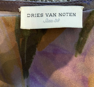 Dries Van Noten silk watercolor dress size 38/4
