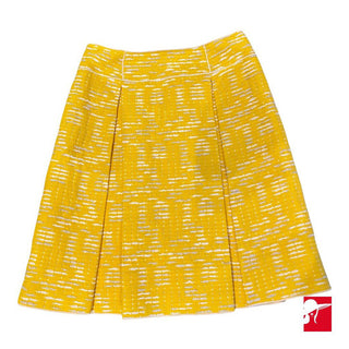 Oscar de la Renta embroidered inverted pleat skirt, size 8
