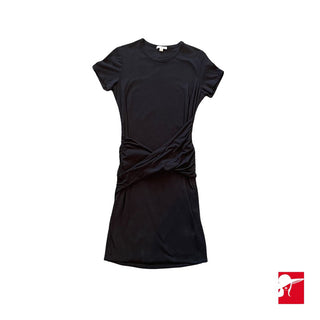 James Perse wrap front tee shirt dress black size 2/M