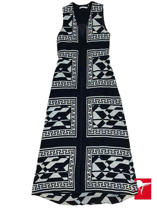 Alice + Olivia Angelica geometric print long vest size XS