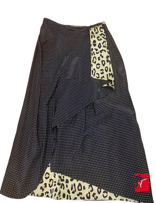 Raemond Martin New York custom mixed print midi skirt size S