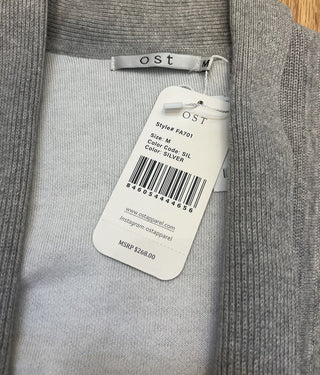 OST open front cardigan with faux fur trim NEW size M