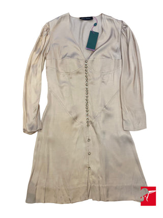 Anna October satin button front mini dress NWT size US 4