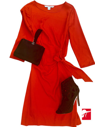 Diane Von Furstenberg side-tie silk dress size 2