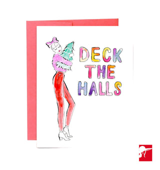 Deck The Halls Chic Christmas Card