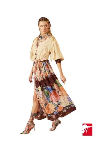 Aratta Floral Dreams Midi Dress NEW size S