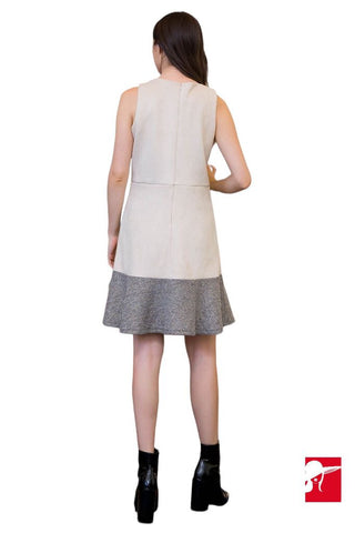 THML sleeveless flared hem dress size L