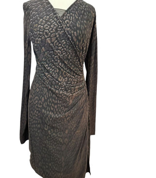 Max Mara ruched side zip wool blend dress size 48/US 18