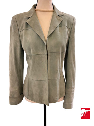 Akris suede kissing front jacket size 8