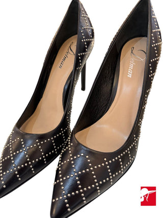 Delman Bobbi studded leather pumps NEW size 8.5