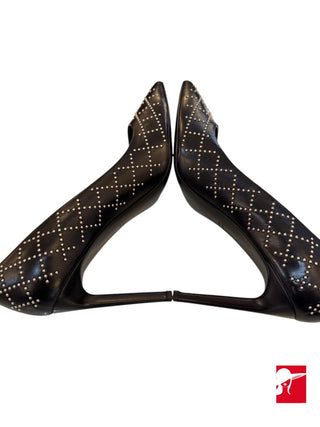 Delman Bobbi studded leather pumps NEW size 8.5