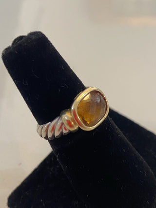 David Yurman Noblesse Citrine cable ring size 6