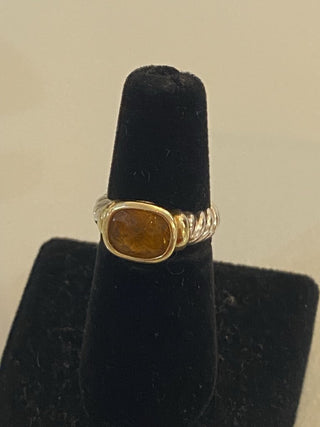 David Yurman Noblesse Citrine cable ring size 6