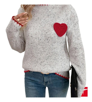 Doublju Heart mockneck sweater NEW size M