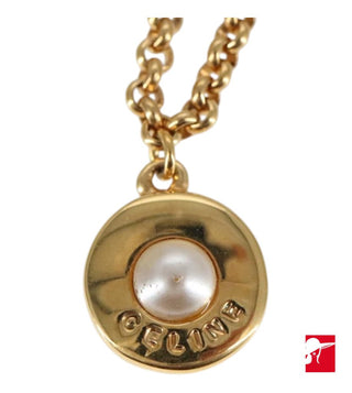 Celine pearl and gold necklace 15.7L