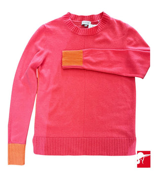Kinross Cashmere contrast trim sweater size S