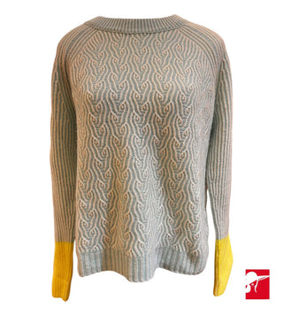 Kinross Cashmere swirl cable sweater size M