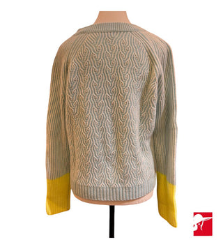 Kinross Cashmere swirl cable sweater size M