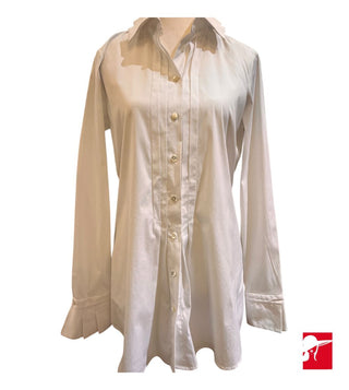 Jennifer Tattanelli tuxedo blouse size 46/US 10