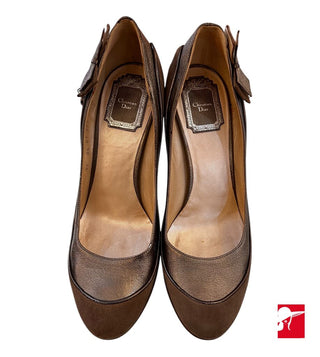 Christian Dior suede and metallic pumps size 38.5