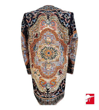 James Benjamin embroidered sllk long jacket size XL