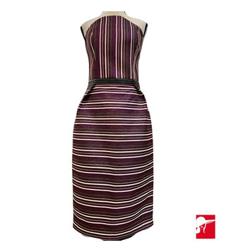 Nha Khanh strapless metallic column dress NWT size 8
