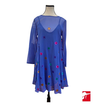 Kire silk overlay mini dress size S
