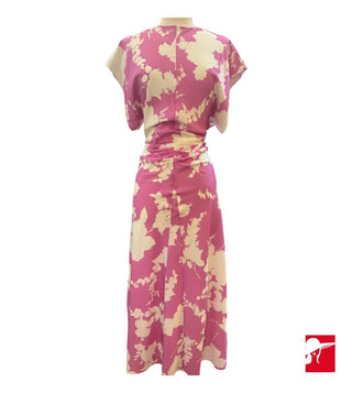 Oroton ruched waist silk midi dress NWT size US 8
