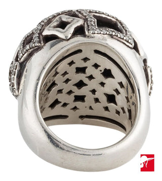 David Yurman Diamond Quatrefoil Large Dome Ring