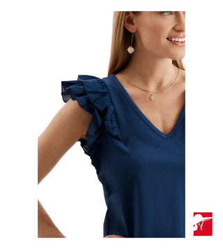 Tyler Boe Emerson ruffle sleeve tee size S NWT