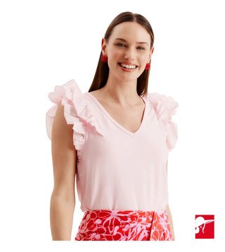 Tyler Boe Emerson ruffle sleeve tee size S NWT