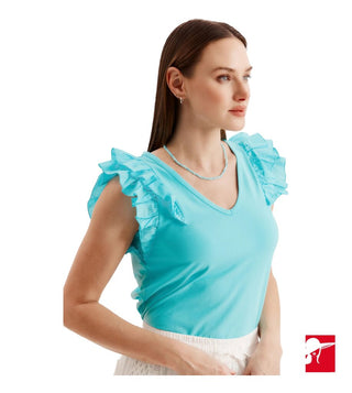 Tyler Boe Emerson ruffle sleeve tee size S NWT