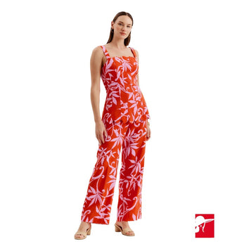 Tyler Boe Gianna linen Tropical Orchid pant size S/4 NWT