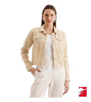 Tyler Boe Corey linen jean jacket size S NWT