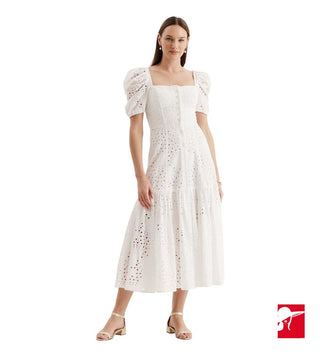 Tyler Boe Cleo eyelet midi dress size 4 NWT