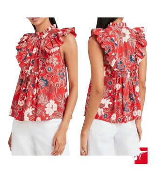 Ulla Johnson Ida floral blouse size 10