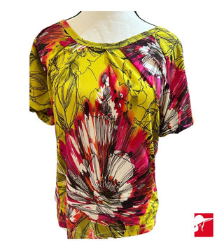 St. John scoop neck silk top size P
