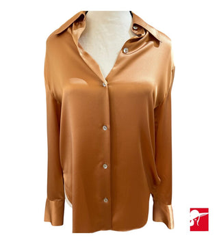 Vince silk button front blouse size XS