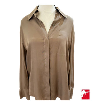 Vince silk button front blouse size S