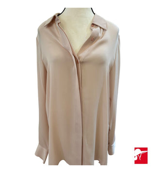 Vince silk button front blouse size 10