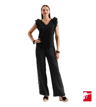 Tyler Boe Elena eyelet linen pants NEW size S