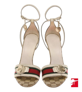 Gucci GG Canvas web sandals size 38 C / US 8