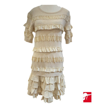 Marc by Marc Jacobs ruffled wool/cashmere dress size S