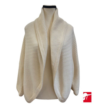 Per Se wool/cashmere shawl collar cardigan size L