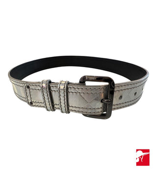 Burberry silver leather belt size 30